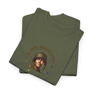 Camiseta Golf Alpha Yankee Pride, Camiseta con código militar LGBTQ, Diseño vintage americano arcoíris