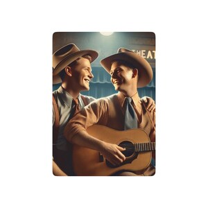 Cartes de poker Grant Series manquantes | Amour de la musique country | Terrasse ouest LGBTQ+ | Americana vintage à collectionner Bonheur Adorable Joy