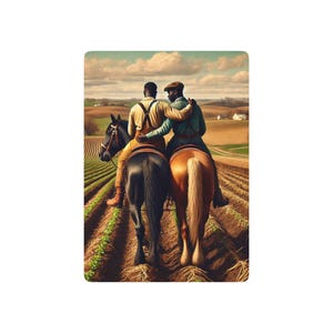 Vintage LGBTQ+-pokerkaarten | Black Queer Love op het platteland van Amerika | Verborgen geschiedenissen | Ontbrekende Grant Series 023 Farming History Black Love