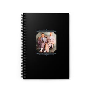 Black LGBTQ Pride Notebook: Vintage Gay Couple in Suits, Ruled Pages
