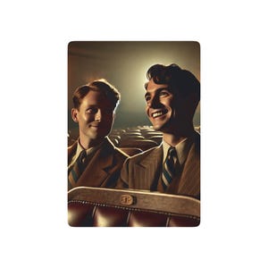 Vintage bioscooppokerkaarten | LGBTQ+ verborgen liefde | Ontbrekende Grant-serie | Klassiek romantisch deck uit de jaren 40 Queer Happiness Joy
