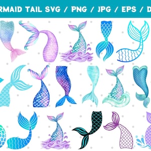 Queue de sirène Split monogramme SVG, queue de sirène SVG Png, écailles de sirène SVG, Svg d'anniversaire de sirène, sirène de gâteau Svg, sirène Cricut Svg