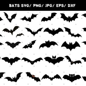 Pakiet Bat SVG, Halloween Bat SVG, Bat, Halloween, Night Bat SVG, Png, Pliki SVG dla Cricut, Sylwetka, Cricut, Halloween SVG