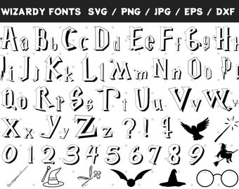 Wizard Font SVG: Magic Alphabet, Cricut Cut Files (Digital Download)