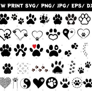 Paw Print Svg, hond Paw SVG, hond Svg, Paw Svg, Animal Paw Svg, kat Paw Svg, hond Paw Print gesneden bestand, Paw Print gesneden bestand, Animal Print Svg