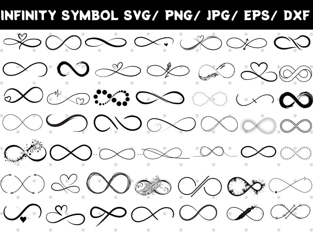 Infinity Symbol SVG Bundle: Love Heart Clipart (digital Download) - Etsy