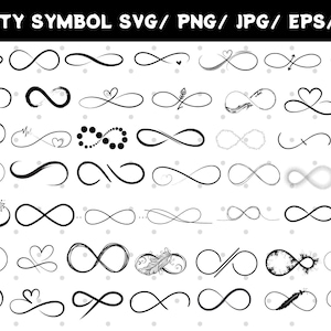 Infinity Symbol SVG Bundle: Love Heart Clipart (Digital Download)