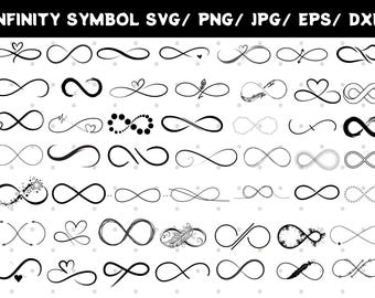 Infinity Symbol SVG Cut File for Silhouette and Cricut Svg, Dxf, Eps ...