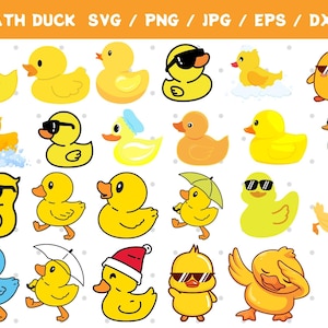 Duck Svg Bundle, Rubber Ducky Svg, Rubber Duck Svg, Duck Clipart, Duck Cut File, Duck Png, Rubber Duck Clipart, Yellow Duck Svg, Svg