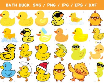 Rubber Duck SVG Bundle: Duck Clipart, Cut File (Digital Download)