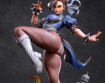 Figurine Chun-Li 25cm / 9.8in (Painted) - Street Fighter - 3D Printed Resin