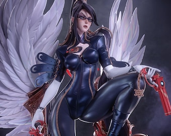 Figurine Bayonetta 28-32cm / 11-12.5in (Painted) - Bayonetta - 3D Printed Resin