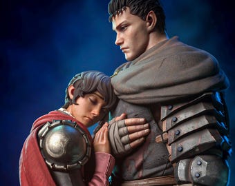 Figurine Guts and Casca 34cm / 13in (Painted) - Berserk - 3D Printed Resin