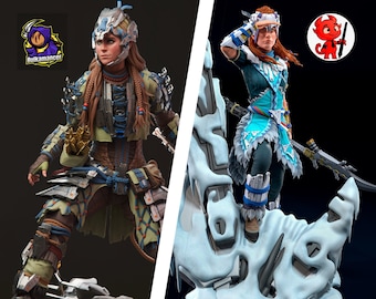 Figurine Aloy 22-25cm / 8.7-9.8in (Painted) - Horizon - 3D printed resin