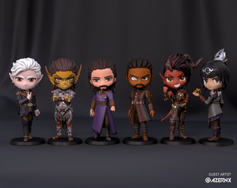 Chibi Figuren ~100mm - Baldur's Gate 3 - 3D Kunstharz gedruckt