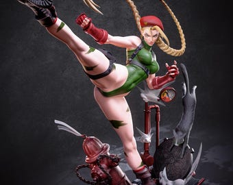 Figurine Cammy 25cm / 9.88in (Painted) - Street Fighter - 3D Printed Resin