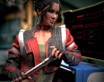 Figurine Panam Palmer (Painted) 23cm / 8.9in - Cyberpunk 2077 - 3D Printed Resin