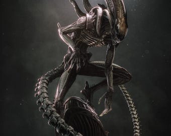 Figurine Xenomorph 37cm / 14.6in (Painted) - Alien - 3D Printed Resin
