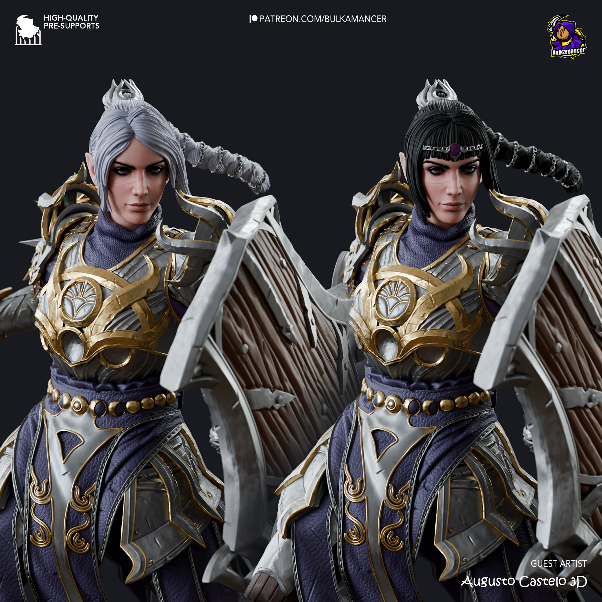 シャドウハートフィギュア 25 & 29 cm / 7.87インチ (塗装済み