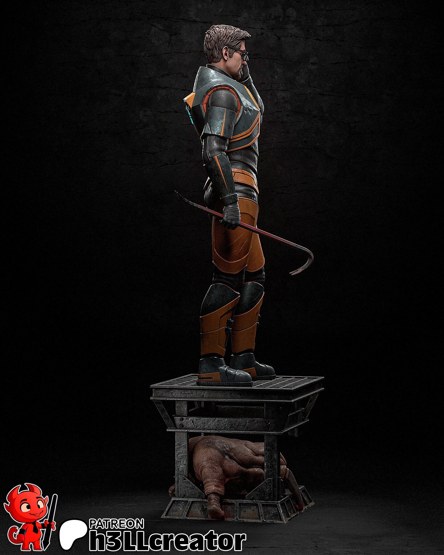 Figurine Gordon Freeman 31cm / 12.2in (painted) - Half Life - 3D ...