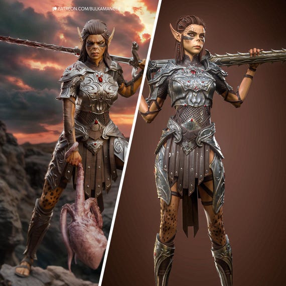 レイゼル バルダーズ・ゲート3 1/8 未塗装未組立 フィギュア ガレージキット レイゼル バルダーズ・ゲート3 1/8 未塗装未組立 フィギュア ガレージ