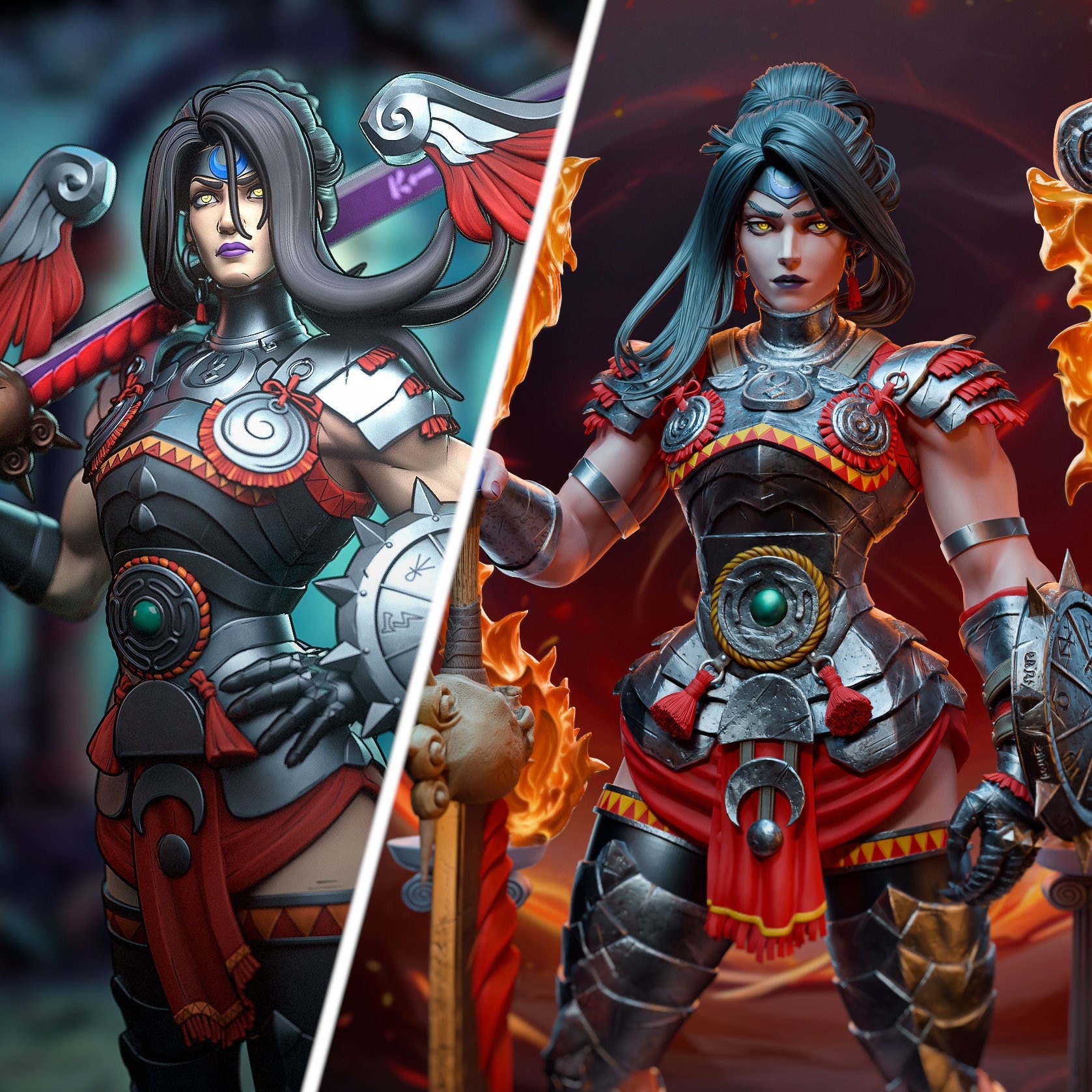 Figurine Nemesis 34cm / 13.2in (painted) - Hades II - 3D Printed