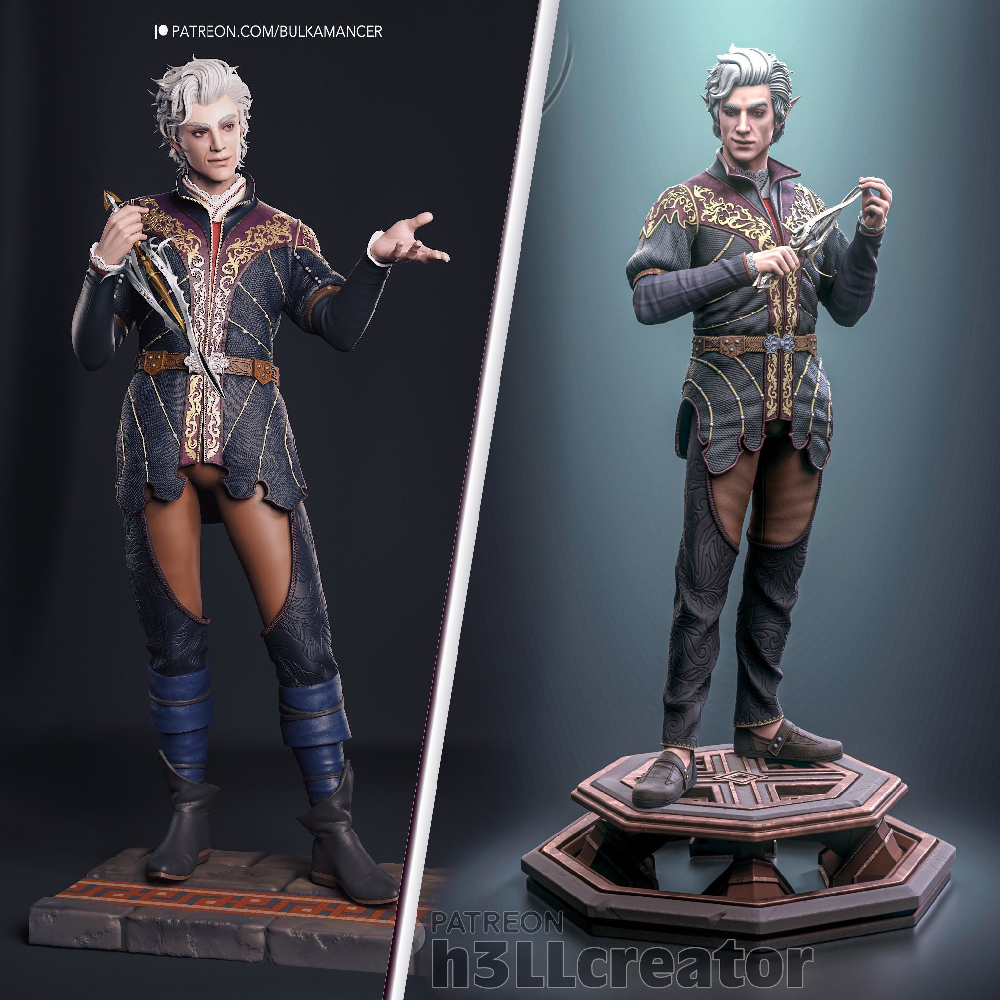 Figurine Astarion 25cm (painted) - Baldur's Gate 3 - 3D Figurine Astarion 25cm (painted) - Baldur's Gate 3 - 3D
