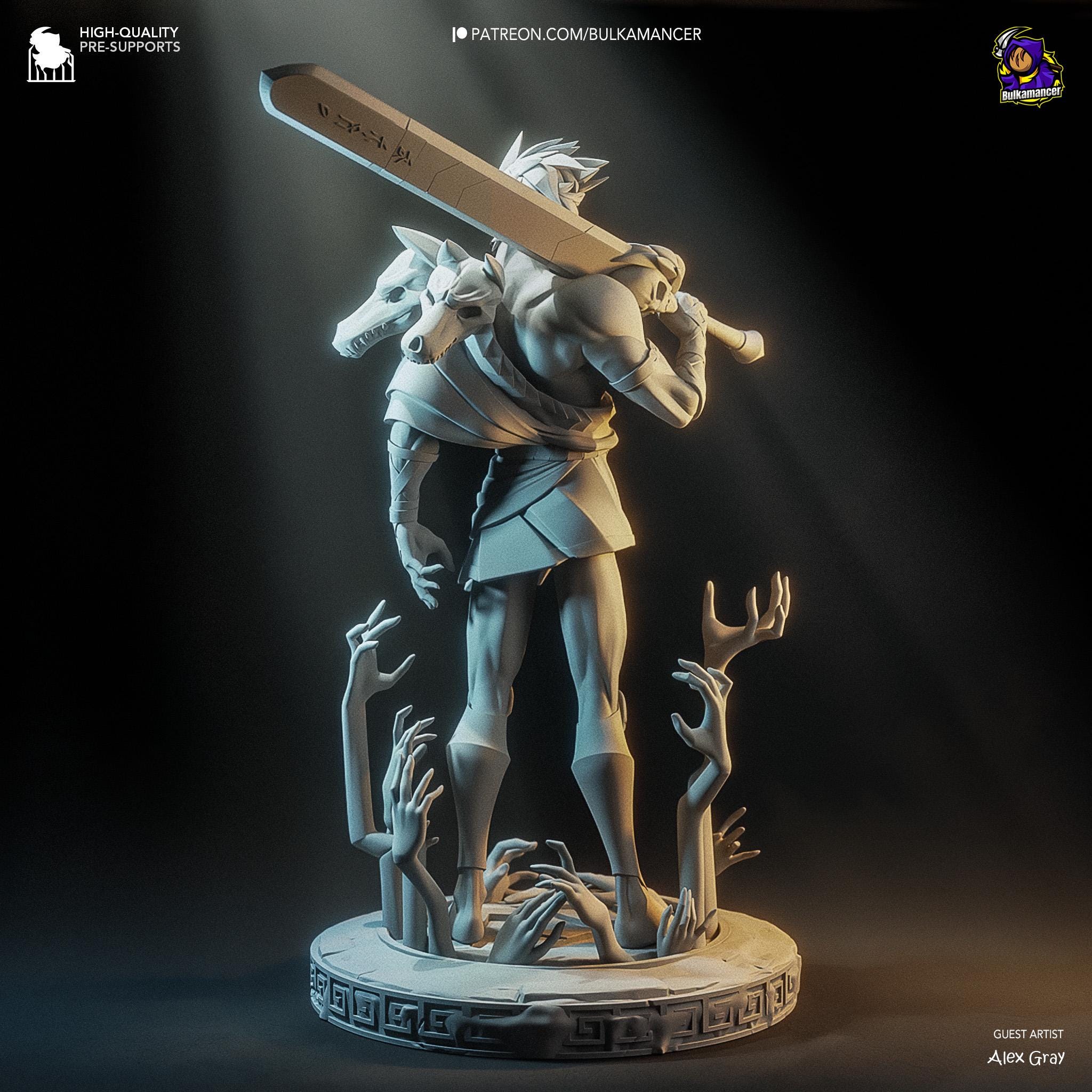Figurine Zagreus 26cm / 10in (painted) - Hades - 3D Printed Resin