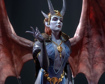 Figura Mizora 30cm / 11.5in (Pintada) - Baldur's Gate 3 - resina impresa en 3D