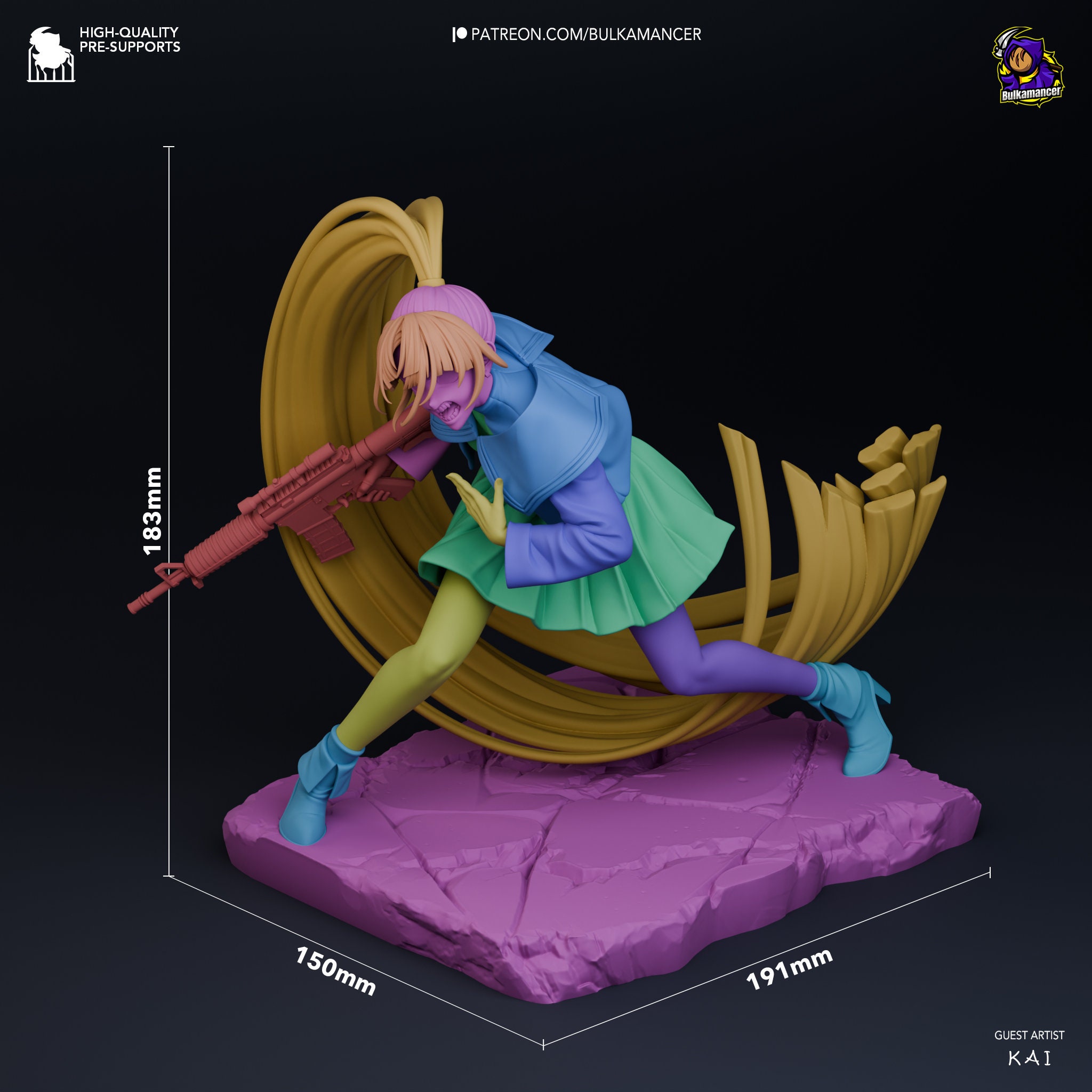 Figurine Naima 19 cm / 7,5 pouces (peinte) - 「うっせぇわ