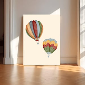 Vintage Hot Air Balloons by Little Willow Art Co | Fine Art Print