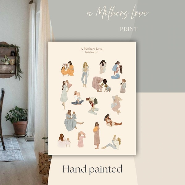 A Mother's Love Painting by Little Willow Art Co. | Fine Art Print