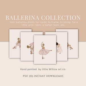 Sweet Ballerinas Collection - over 20 minimalist watercolors of ballerinas - alphabet + numbers
