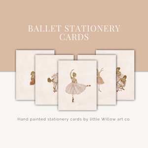 Ballerina Briefpapier, handgemalt von Little Willow Art | Blonde Ballerina hinaus