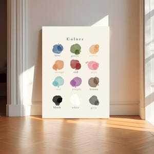 Cuadro de colores con temática vintage de Little Willow Art Co. / Impresión de bellas artes