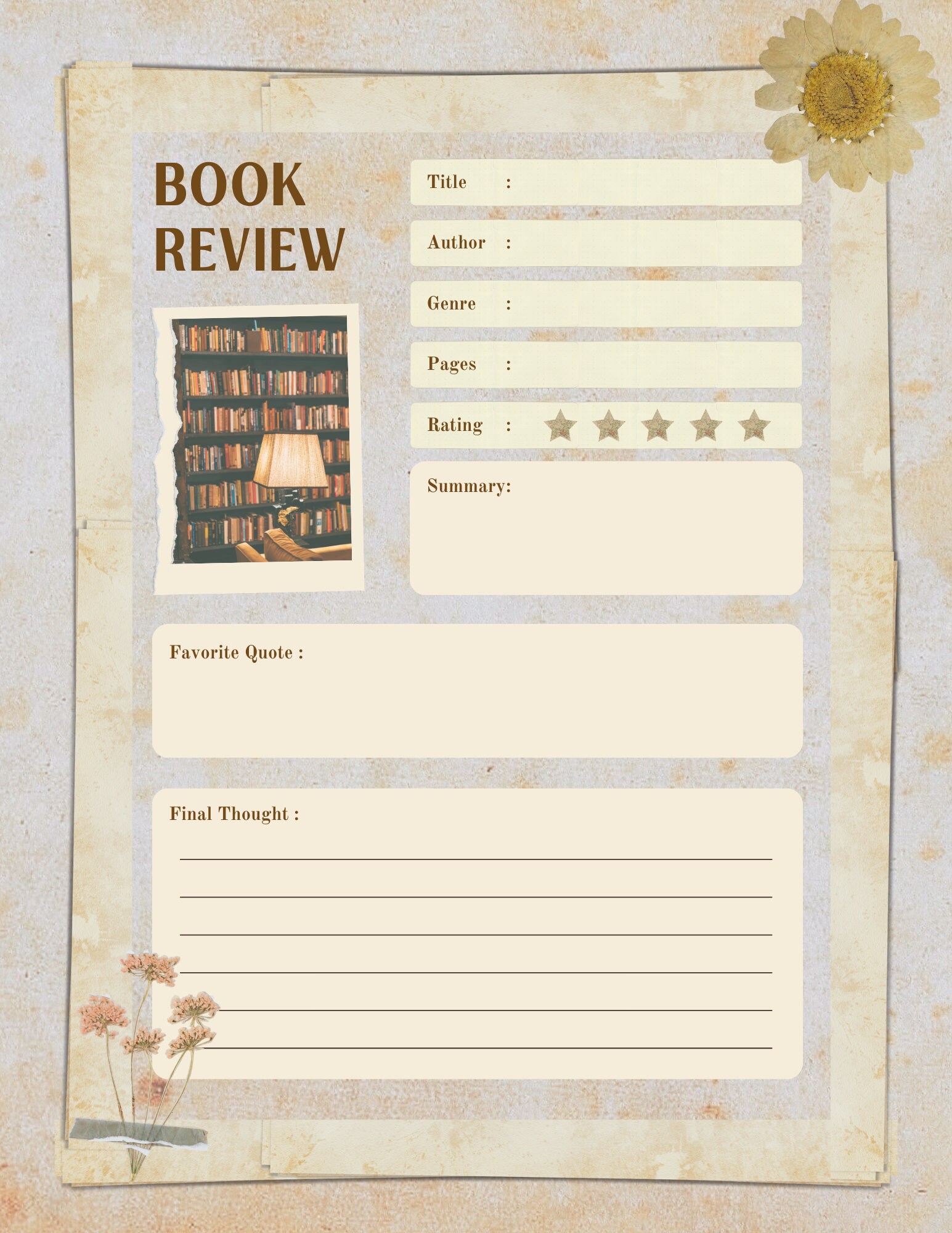 Digital Reading Journal | PDF | Reading Tracker | Planner ...