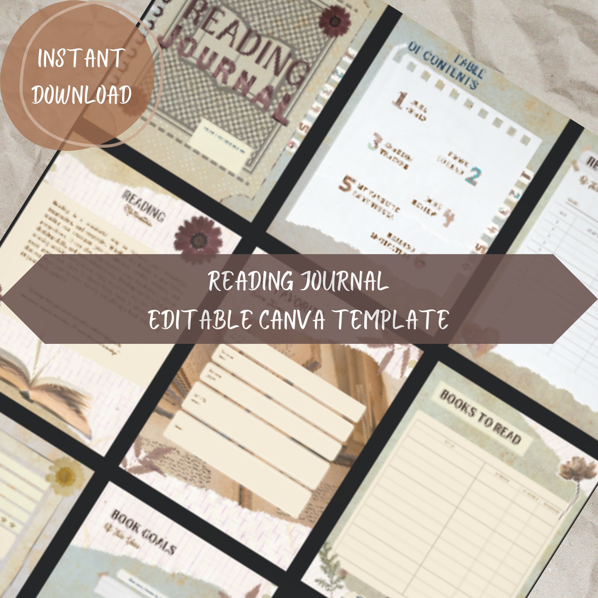 Digital Reading Journal | PDF | Reading Tracker | Planner ...