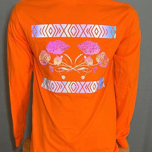 Long Sleeve Orange Hi Vis Safety Shirt Reflective Poppy