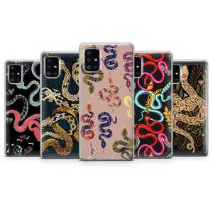 Étui serpent pour iPhone 15 14 13 12 Pro 11 XR SE, Samsung S23 S22 A73 A53 A13 A14 S21 Fe S20, Pixel 8 7 6A