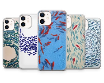 Fish Case Ocean Fish Cover for iPhone 17Pro, 16, 15, 14, 13, 12, Samsung S25, S24, S23Fe, S22, A16, A26, A56, Pixel 10, 9Pro