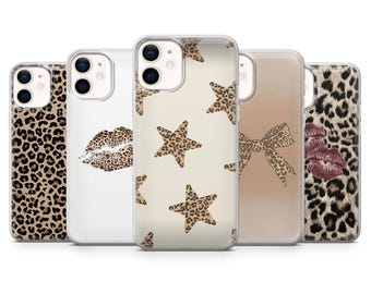 Leo Print Case Cheetah Print Cover voor iPhone 17Pro, 16, 15, 14, 13, 12, Samsung S25, S24, S23Fe, S22, A16, A26, A56, Pixel 10, 9Pro