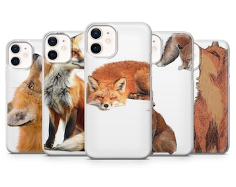 Fox Case Cute Little Fox Cover for iPhone 17Pro, 16, 15, 14, 13, 12, Samsung S25, S24, S23Fe, S22, A16, A26, A56, Pixel 10, 9Pro
