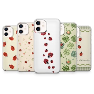 Ladybug Case Cute Bug Cover for iPhone 16 15 14 13 12 Pro 11 XR, Samsung S23 S22 A73 A53 A13 A14 S21 Fe S20, Pixel 8 7 6A