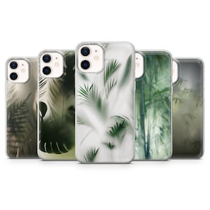 Monstera Case Tropical Leaves Cover for iPhone 17Pro, 16, 15, 14, 13, 12, Samsung S25, S24, S23Fe, S22, A16, A26, A56, Pixel 10, 9Pro
