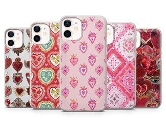 Heart Case Love Cover for iPhone 17Pro, 16, 15, 14, 13, 12, Samsung S25, S24, S23Fe, S22, A16, A26, A56, Pixel 10, 9, 9Pro, 8