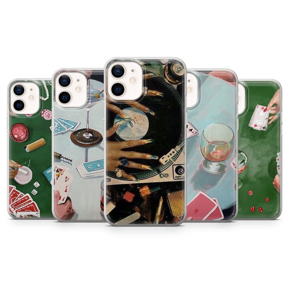 Girly Case Girls With Cards Cover for iPhone 17Pro, 16, 15, 14, 13, 12, Samsung S25, S24, S23Fe, S22, A16, A26, A56, Pixel 10, 9Pro