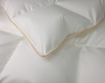 Hungarian Goose Down Comforter, 800+ Fill Power, Baffle Box Design, Extra Fluffy, Cloud Light