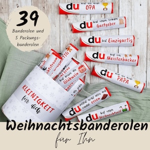 Para él: envoltorios navideños, por ejemplo, para Duplo (para papá, abuelo, tío, hermano, sobrino, compañero de trabajo...).
