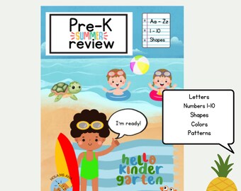 67-Page Pre-K Summer Review Packet | Printable Preschool Worksheets | Teacher-Created | Kindergarten Readiness Activities