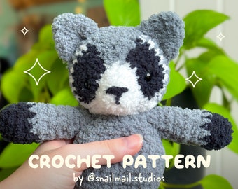 Wzór na szydełkową pluszową główkę szopa | Wzór PDF na szopa Amigurumi w języku angielskim